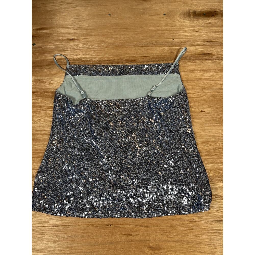 Generation‎ Love New York Sequin Camisole Top Blue Silver Sparkle Small - Picture 6 of 9
